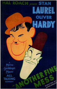 Another Fine Mess Movie Poster Print featuring classic comedy imagery.