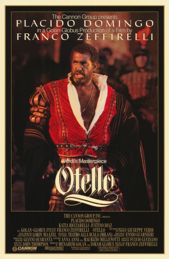 Otello Movie Poster Print featuring dramatic opera artwork.