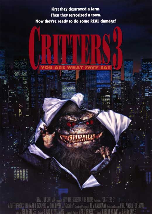 Critters 3 Movie Poster Print showcasing vibrant artwork.