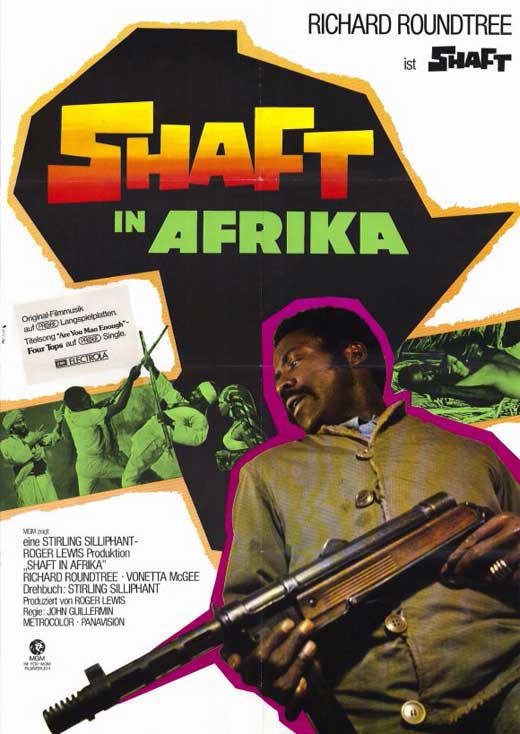 Shaft in Africa Movie Poster Print featuring classic film imagery.