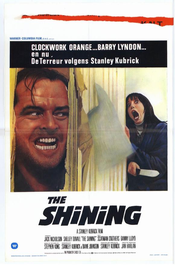 The Shining Movie Poster Print featuring iconic horror imagery.