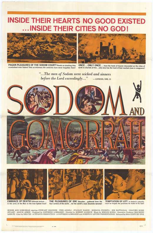 Sodom and Gomorrah Movie Poster Print showcasing dramatic imagery from the film.