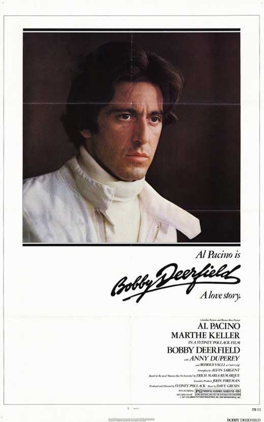 Bobby Deerfield Movie Poster Print showcasing classic film art.