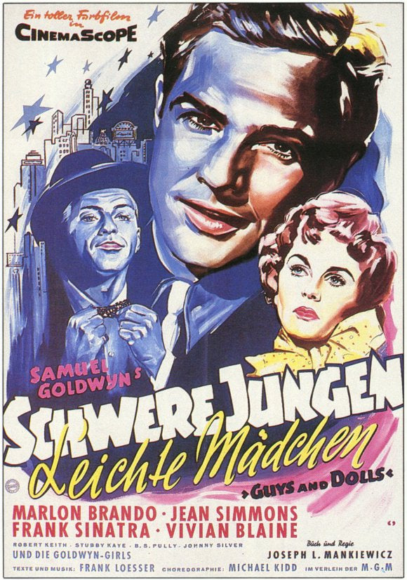 Guys and Dolls Movie Poster Print featuring iconic Broadway imagery