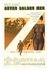 Seven Golden Men Movie Poster Print featuring classic film art.