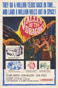 Valley of the Dragons Movie Poster Print featuring vibrant fantasy artwork.