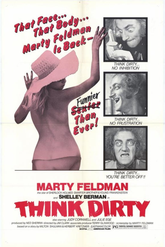 Think Dirty Movie Poster Print, humorous film decor