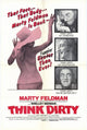 Think Dirty Movie Poster Print, humorous film decor