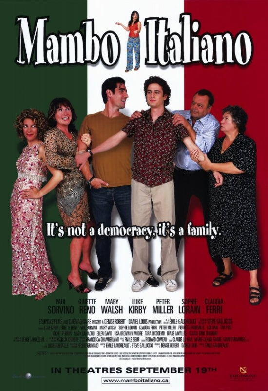 Mambo Italiano Movie Poster showcasing vibrant Italian-American culture.