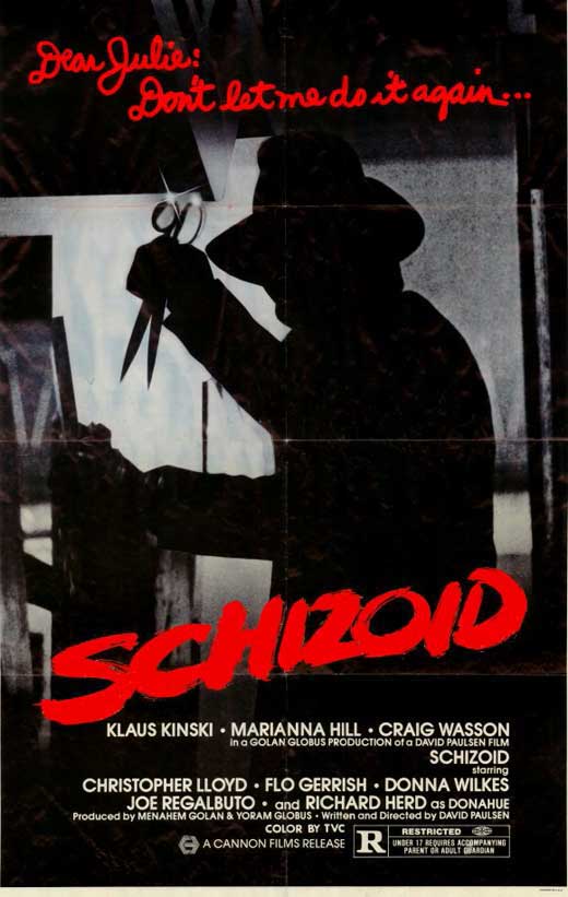Schizoid Movie Poster Print featuring vibrant colors and captivating design.