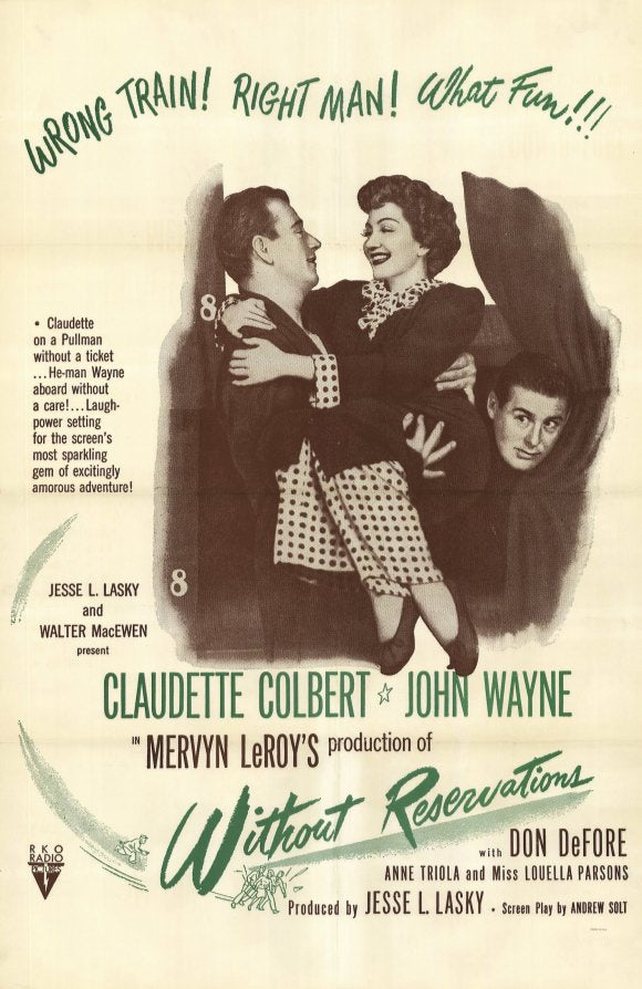 Without Reservations Movie Poster Print - Classic Film Art