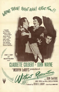 Without Reservations Movie Poster Print - Classic Film Art