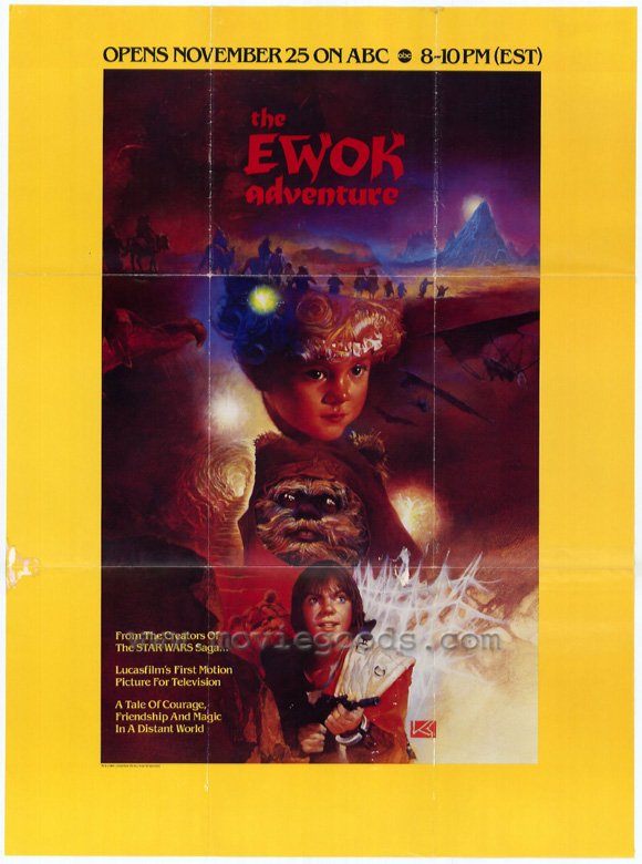 The Ewok Adventure Movie Poster Print showcasing iconic characters and adventure theme.