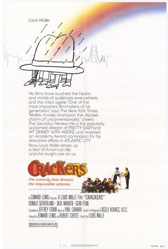 Crackers Movie Poster Print showcasing vibrant colors and iconic film art.
