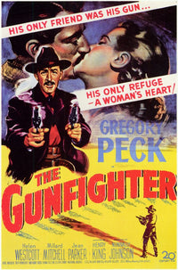 The Gunfighter Movie Poster Print showcasing classic Western film art.