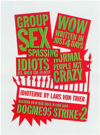 The Idiots movie poster print featuring bold visuals and artistic design.