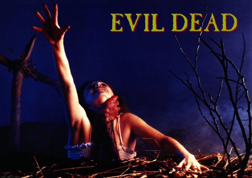 The Evil Dead Movie Poster Print featuring iconic horror imagery.