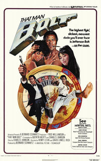 That Man Bolt Movie Poster Print featuring vibrant action imagery.
