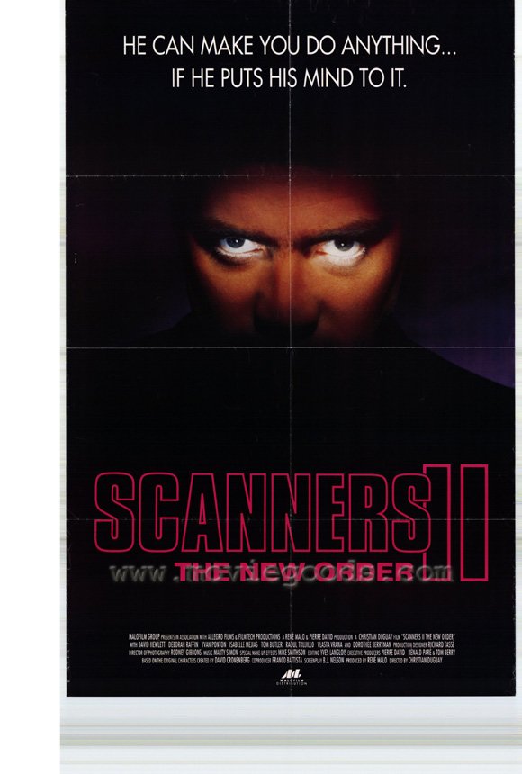Scanners 2: The New Order Movie Poster Print showcasing horror film art.