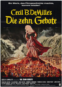 The Ten Commandments Movie Poster Print featuring classic film imagery.