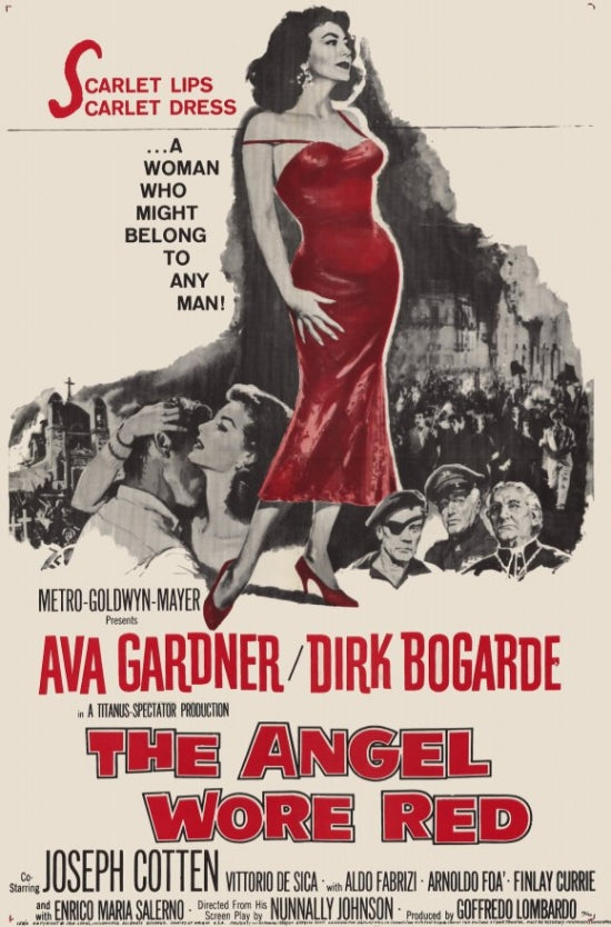 The Angel Wore Red Movie Poster featuring vibrant colors and classic imagery.