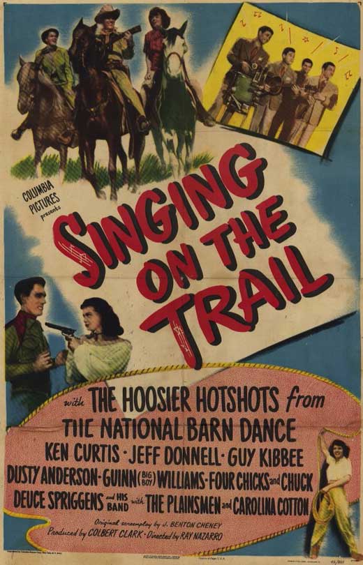 Singing On the Trail Movie Poster Print showcasing classic cinema.
