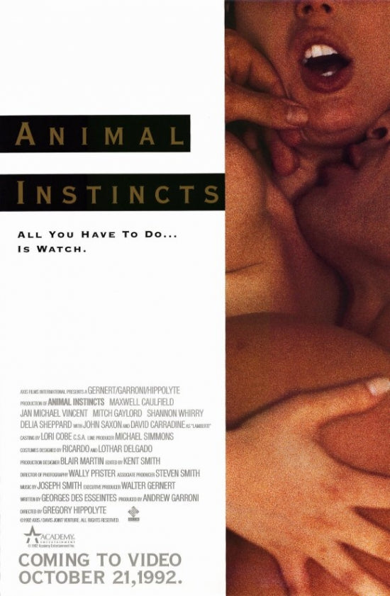 Animal Instinct Movie Poster Print showcasing wild creatures.
