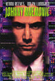 Johnny Mnemonic Movie Poster Print featuring futuristic design.