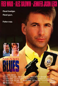 Miami Blues Movie Poster Print showcasing iconic imagery from the film.