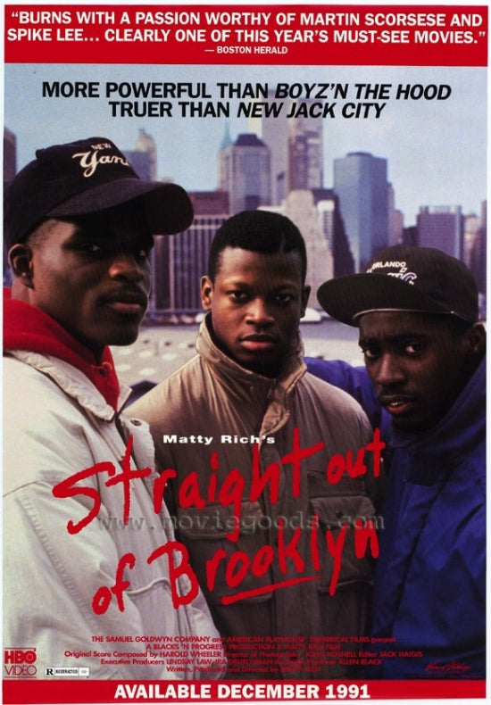 Straight Out of Brooklyn Movie Poster Print showcasing urban culture