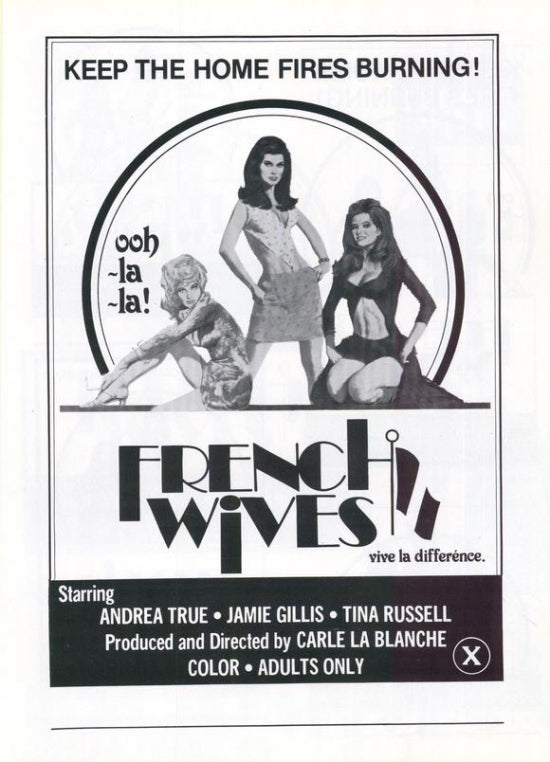 French Wives Movie Poster Print showcasing cinematic art