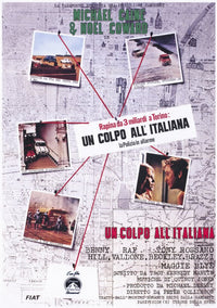 The Italian Job Movie Poster Print showcasing vibrant colors and dynamic imagery.