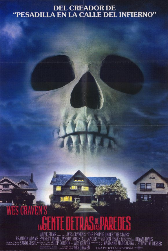 The People Under the Stairs Movie Poster Print featuring chilling imagery.
