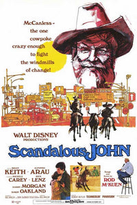 Scandalous John Movie Poster Print showcasing vibrant colors and classic design.