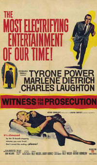 Witness for the Prosecution Movie Poster Print - iconic courtroom drama artwork.