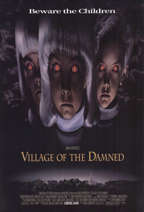 Village of the Damned Movie Poster Print showcasing eerie imagery and classic horror film art.
