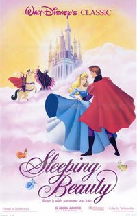 Sleeping Beauty Movie Poster Print featuring vibrant colors and classic imagery.