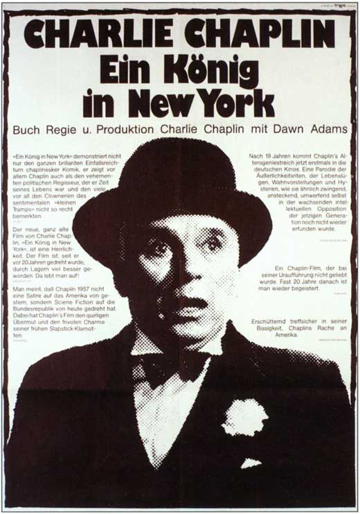 A King in New York Movie Poster Print featuring classic cinema art.