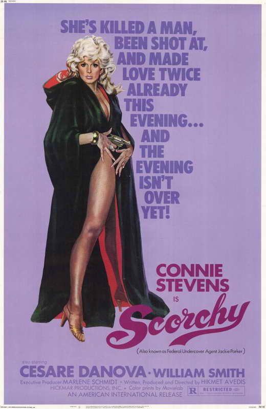 Scorchy Movie Poster Print showcasing vibrant artwork.