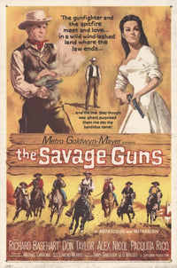 Savage Guns Movie Poster Print showcasing dynamic action artwork.