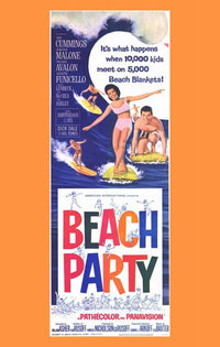 Beach Party Movie Poster Print showcasing vibrant summer theme