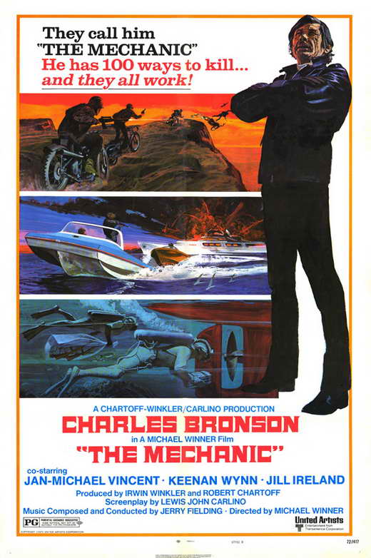 The Mechanic Movie Poster featuring classic action film art.