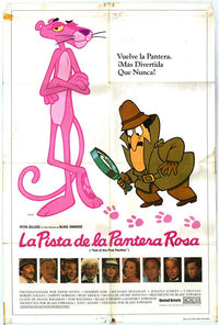 Trail of the Pink Panther Movie Poster Print featuring vibrant colors and playful imagery.