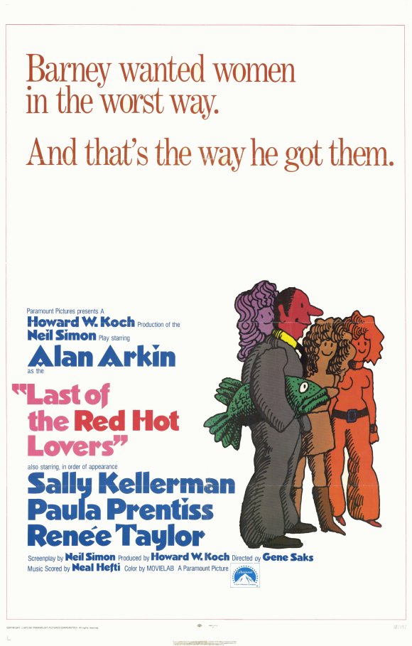 Last of the Red Hot Lovers Movie Poster Print featuring iconic film imagery.
