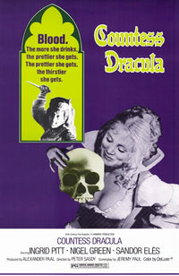 Countess Dracula Movie Poster Print showcasing classic horror art.