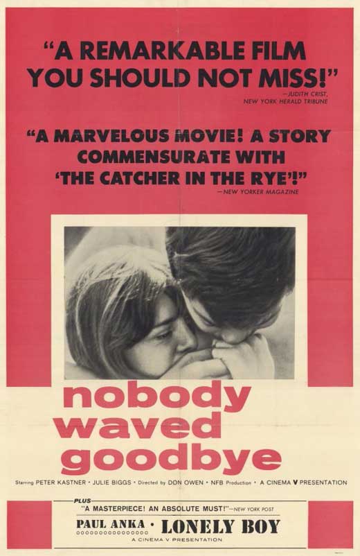 Nobody Waved Goodbye Movie Poster Print on premium paper.