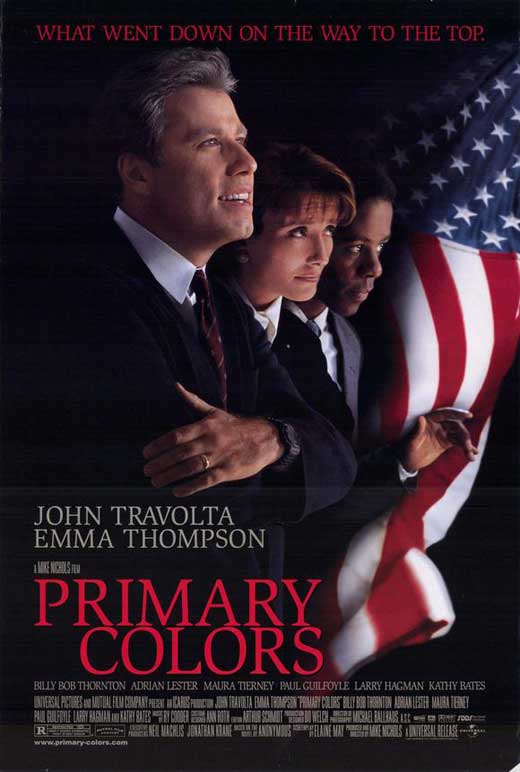 Primary Colors Movie Poster Print showcasing vibrant colors.