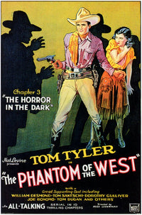 Phantom of the West Movie Poster Print featuring classic cinema visuals.