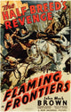 Flaming Frontiers Movie Poster Print, vibrant colors and dynamic imagery