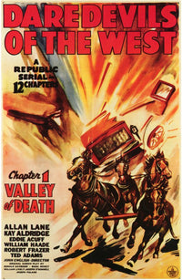 Daredevils of the West Movie Poster Print featuring vibrant colors and iconic design.